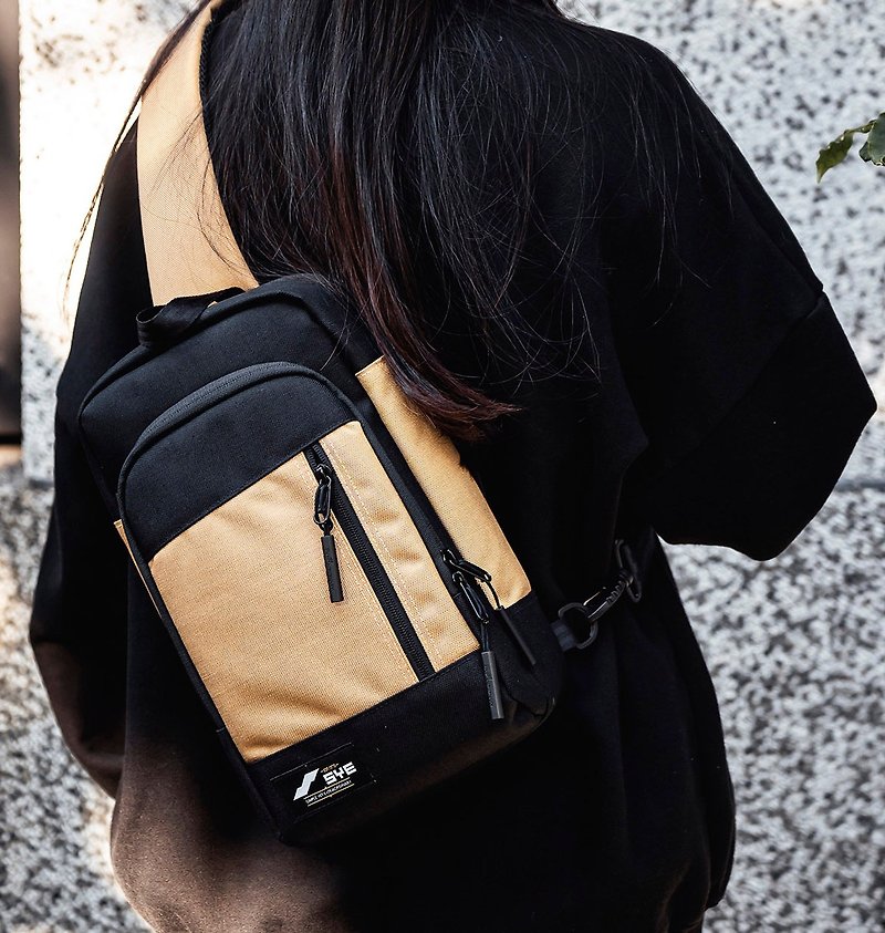 U2BAGS - Cross shoulder backpack, chest bag, shoulder bag, side backpack, crossbody bag, carry-on bag - Messenger Bags & Sling Bags - Other Materials Black