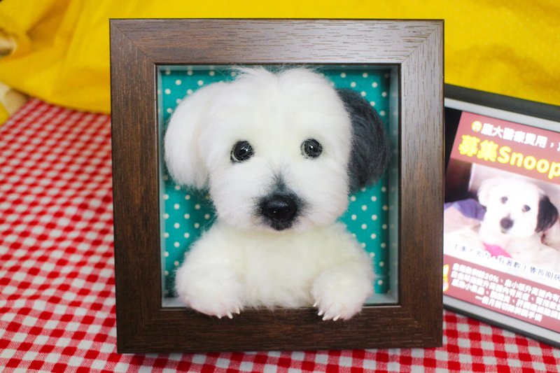 Pet reproduction. Customized wool felt. Frame decoration - Items for Display - Wool 