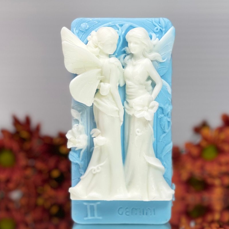 Zodiac Gemini Fairy handmade soap scented with Pear and Freesia - สบู่ - วัสดุอื่นๆ สีเหลือง