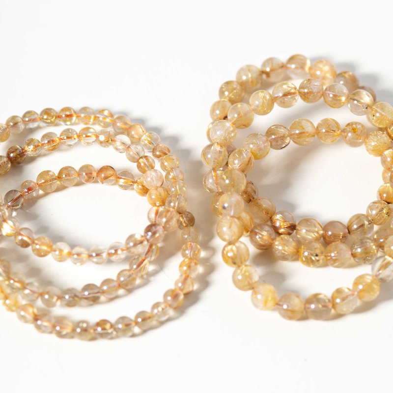 Slightly Flawed | Golden Rutilated Quartz - Bracelets - Crystal Gold