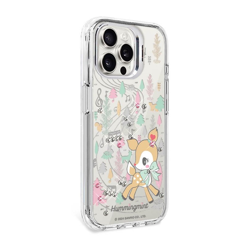 Sanrio iPhone full range of shockproof dual-material invisible stand color diamond phone case-Yinyinnilu - เคส/ซองมือถือ - วัสดุอื่นๆ หลากหลายสี