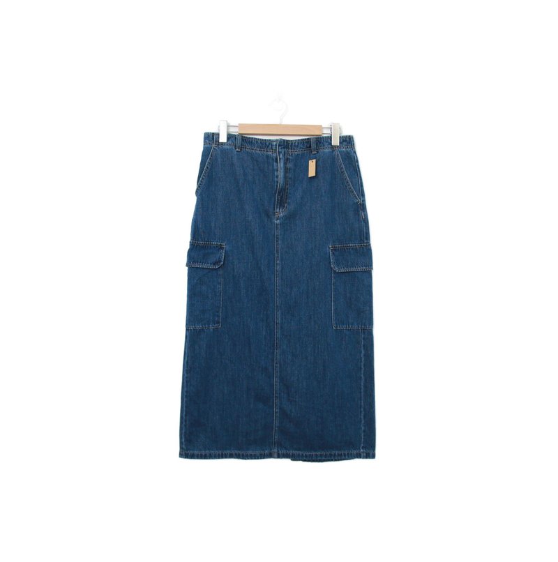 Back to Green- 復古丹寧長裙 42-47腰可穿 /ds-14 vintage skirt - 裙子/長裙 - 棉．麻 