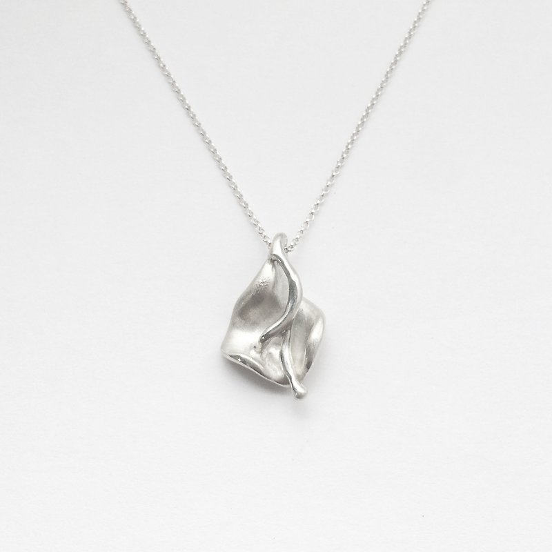 I take my heart out for you-sterling silver necklace - สร้อยคอ - โลหะ สีเงิน
