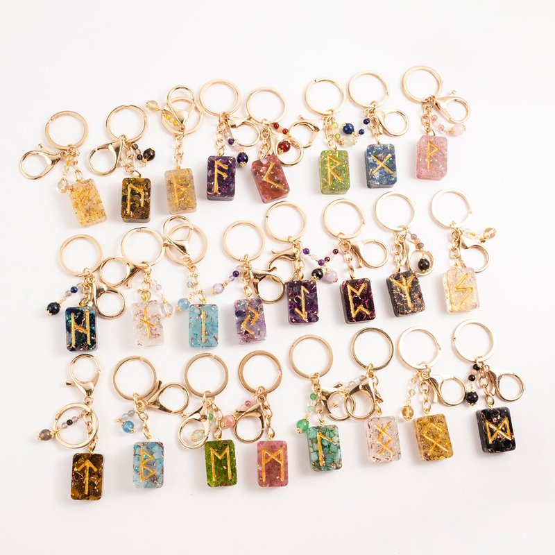 [Rune] Crystal Rune Keychain - 24 styles in total - ที่ห้อยกุญแจ - คริสตัล หลากหลายสี