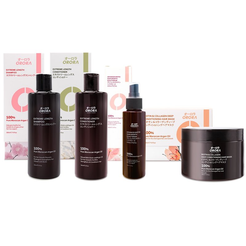 Extreme Length Shampoo + Conditioner+Advance Biotin Hair Growth Scalp Serum+Mask - แชมพู - วัสดุอื่นๆ 