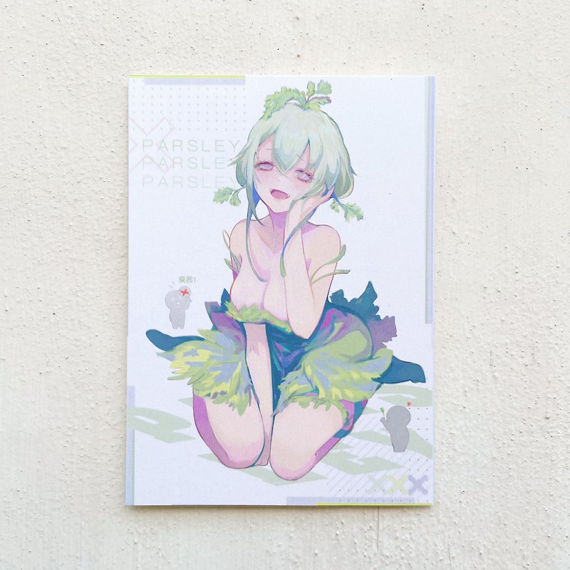 Alice Hobbey Wan Qianxiang Menu Watercolor Illustration Postcard Postcard - Cards & Postcards - Paper Multicolor