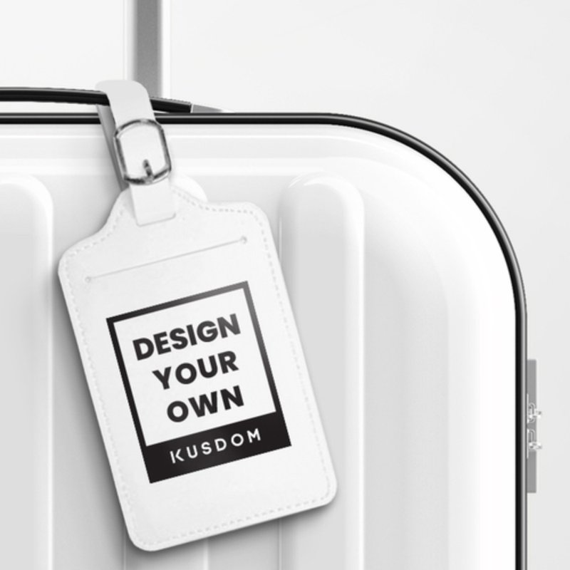 PU Luggage Tag Customized - ป้ายสัมภาระ - วัสดุอื่นๆ ขาว