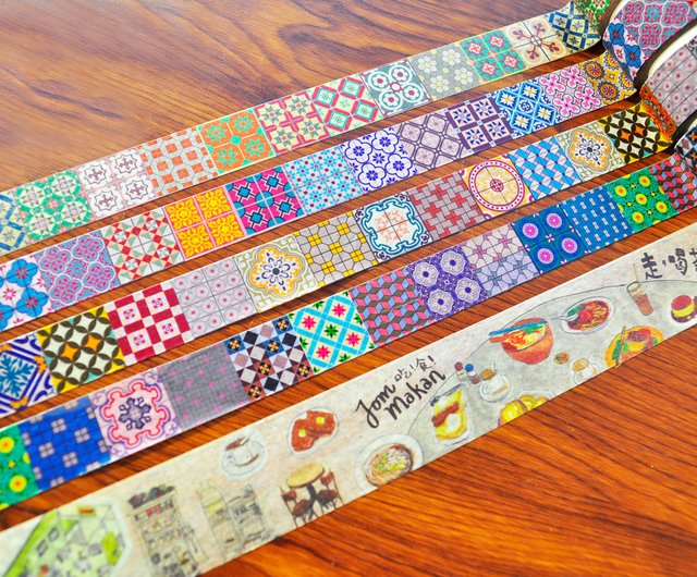 Pattern Washi Tape Malaysian Peranakan Culture and Floor Tiles 