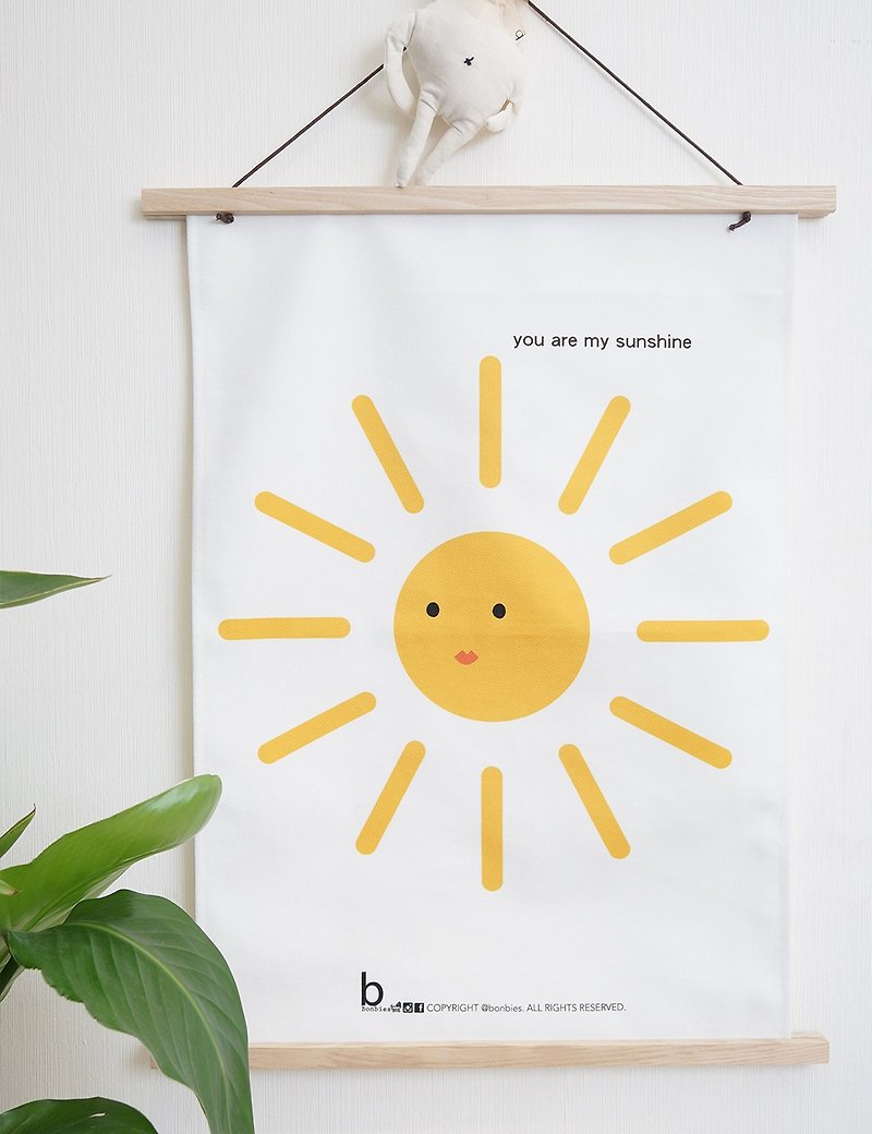 Bonbies Kids Learning Hanging Cloth | YOU ARE MY SUNSINE Wall Decor - Posters - Cotton & Hemp 