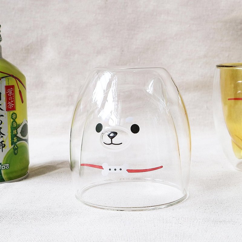 柴犬雙層玻璃杯-清透 - 杯/玻璃杯 - 玻璃 透明