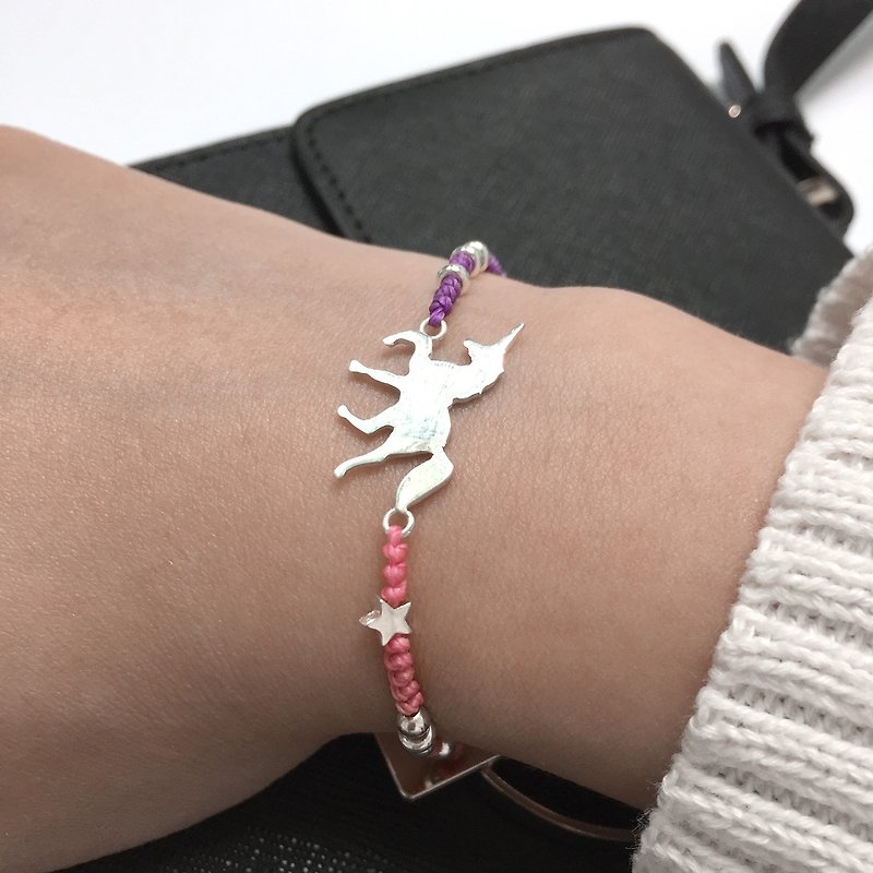 Unicorn Wish Bracelet | Unicorn Bracelet | Magic Bracelet | Unicorn Love Gift - สร้อยข้อมือ - เงิน 