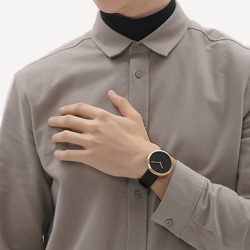 Maven Watches 台灣官方店 Friday 40mm 黑色皮帶 瑞士機芯 藍寶石防花玻璃 MAVEN 手錶
