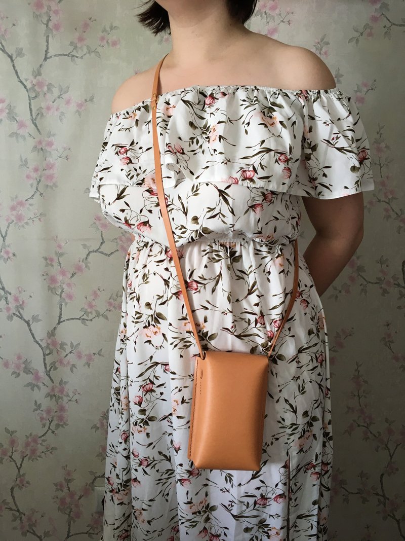 Leather Shoulder Bag, Crossbody Bag, Simple & Stylish, Italian leather, Handmade - 側背包/斜背包 - 真皮 