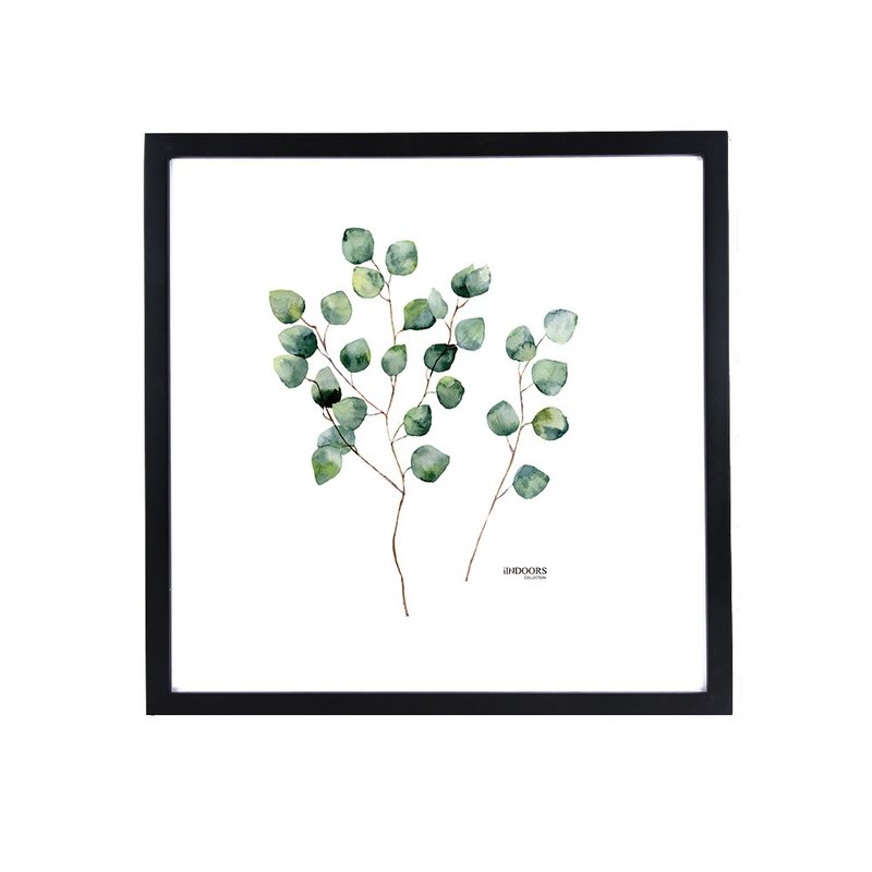 北歐裝飾畫相框 花草 綠葉 43x43cm 室內設計 清新 擺設 畫框 - 海報/掛畫/掛布 - 木頭 綠色
