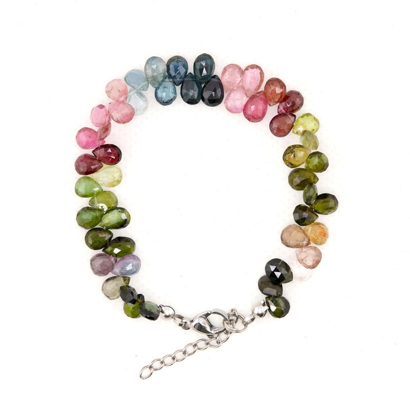 PolyGram Jewelry-Natural Colored Tourmaline Bracelet - Bracelets - Gemstone 