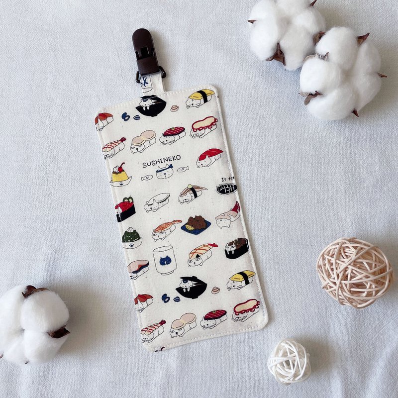 Sushi cat kindergarten handkerchief clip kindergarten essential handkerchief children's handkerchief towel - Other - Cotton & Hemp 