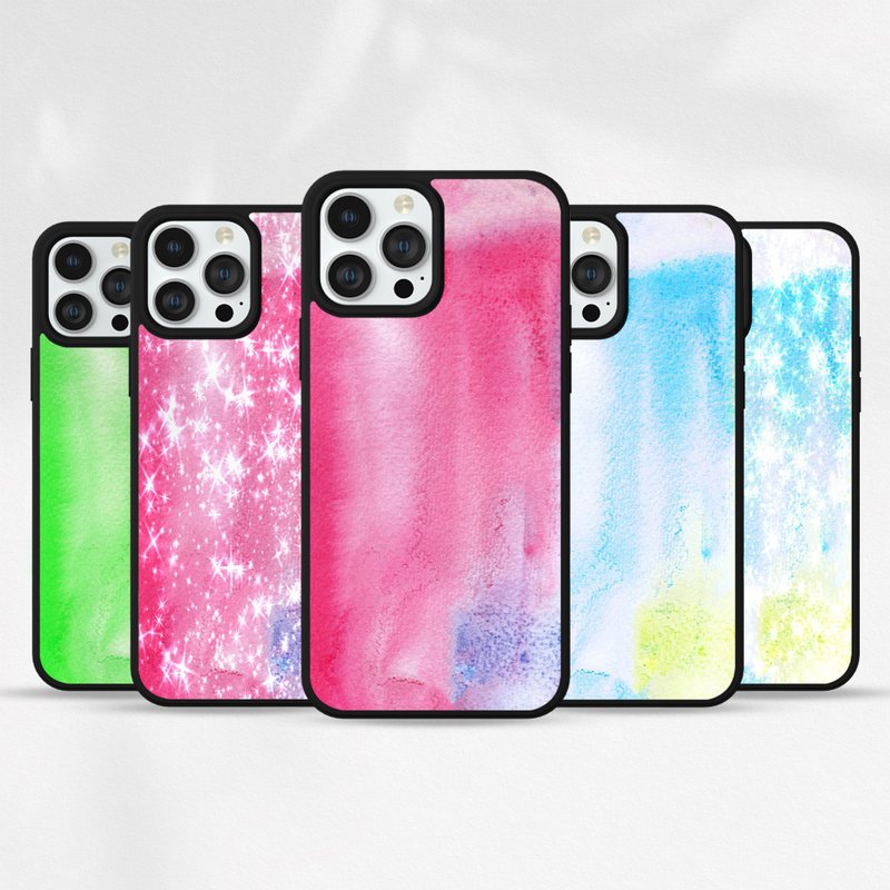 Customized iPhone 14 13 12 11 Pro Case Samsung P864 Abstract Beach Watercolor - Phone Cases - Plastic Multicolor