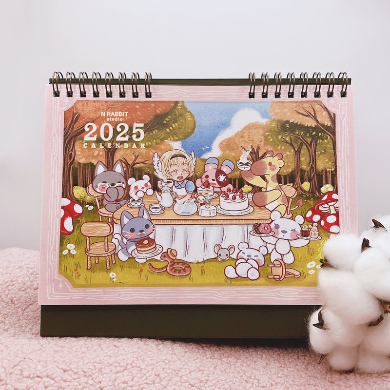 Pre-order new product NEW!! [N Rabbit studio] 2025year desk calendar + free transparent sticker x1 - Calendars - Paper 