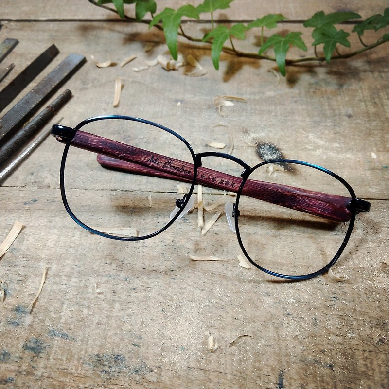 Taiwan handmade glasses (MB old window flower plum) series of exclusive patented technology aesthetic touch of action works of art - Glasses & Frames - Bamboo Multicolor