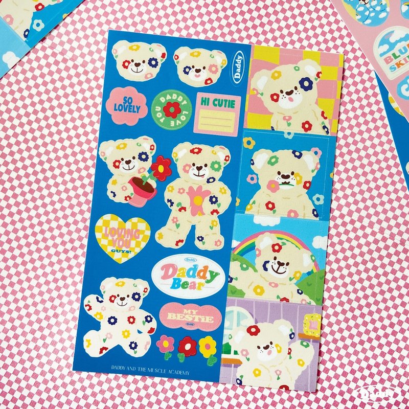 Sticker Blossom Bear - 插畫/繪畫/寫字 - 防水材質 多色