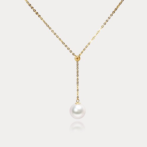 瑭果盒珠寶·設計 La Bonbonnière Jewelry Clair de Luna | 8-8.5/8.5-9mm日本Akoya海水珍珠 十字Y字鍊