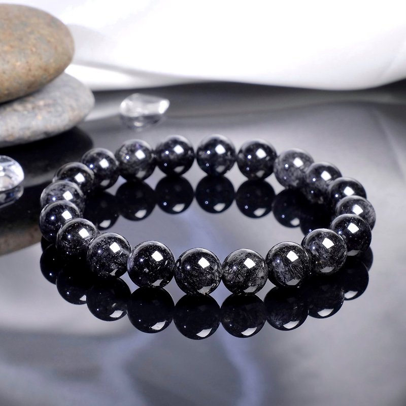 Full of black hair crystal crystal bracelet, good luck in career, ward off evil spirits - Bracelets - Crystal Black