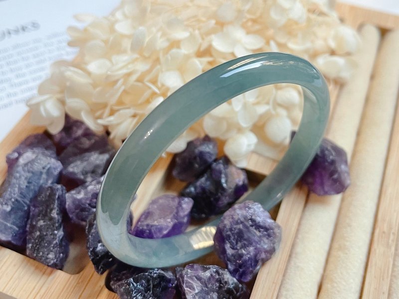 Natural Sky Ice Blue Water A Guatemala Jade Jade Bracelet Beauty Bracelet - Bracelets - Jade Blue