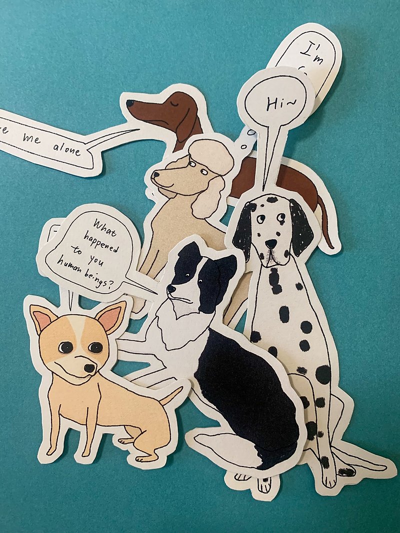 Hi ! Dogs bookmarks - Bookmarks - Paper Multicolor