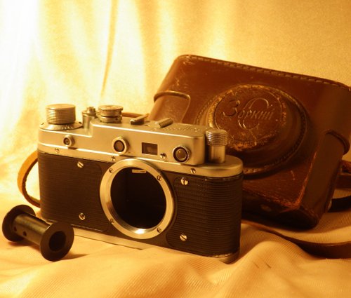 geokubanoid ZORKI-S 底片相機機身捲軸盒 M39 LTM 鏡頭卡口 Leica-II 1957