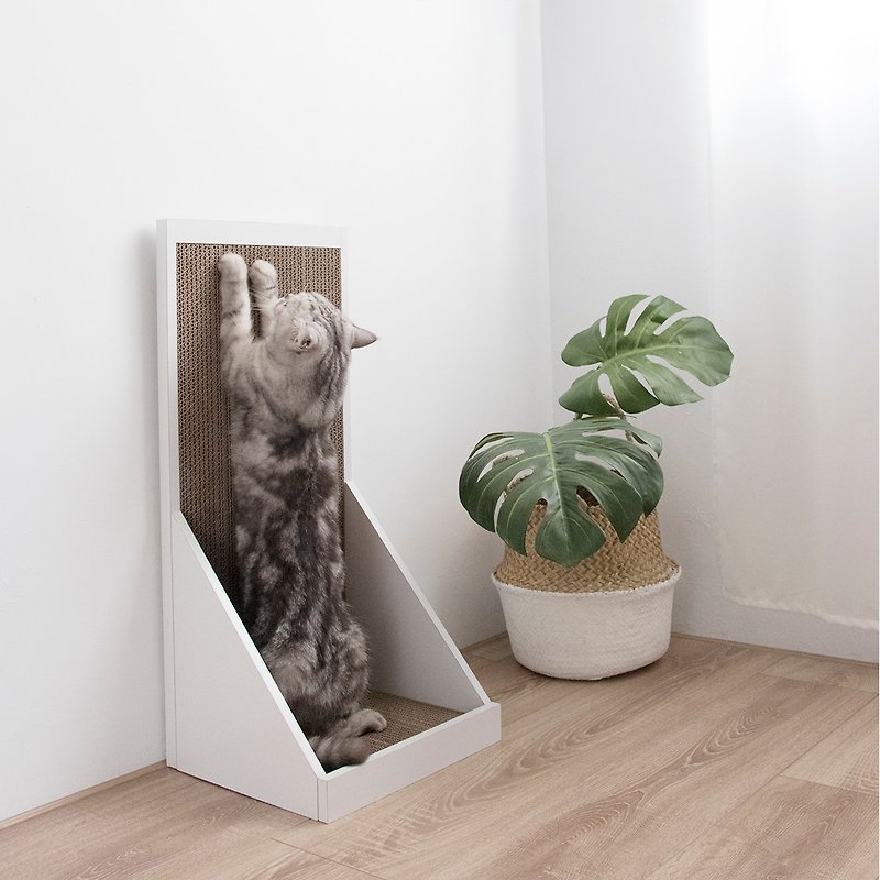 [Ange Home] Bidong Cat Scratch Board (Fresh White) Free Pure Natural Mu Tian Liao - Scratchers & Cat Furniture - Paper White