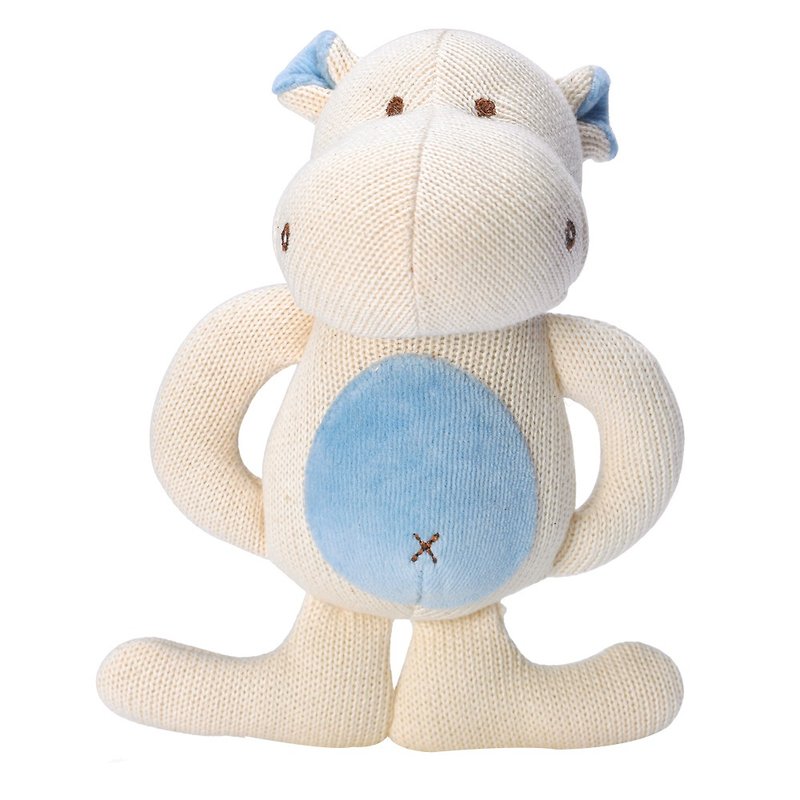 Organic Cotton Teeth Doll Gift Box Hippo miYim - ของเล่นเด็ก - ผ้าฝ้าย/ผ้าลินิน สีน้ำเงิน