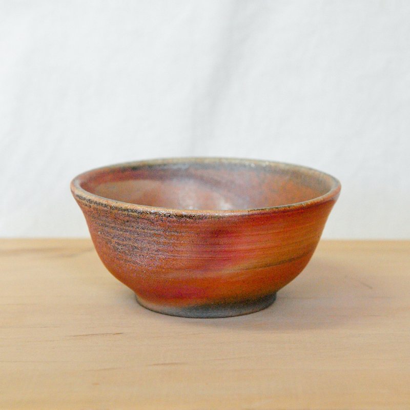 Chai pottery hand made red fire mark bowl - ถ้วยชาม - ดินเผา สีแดง