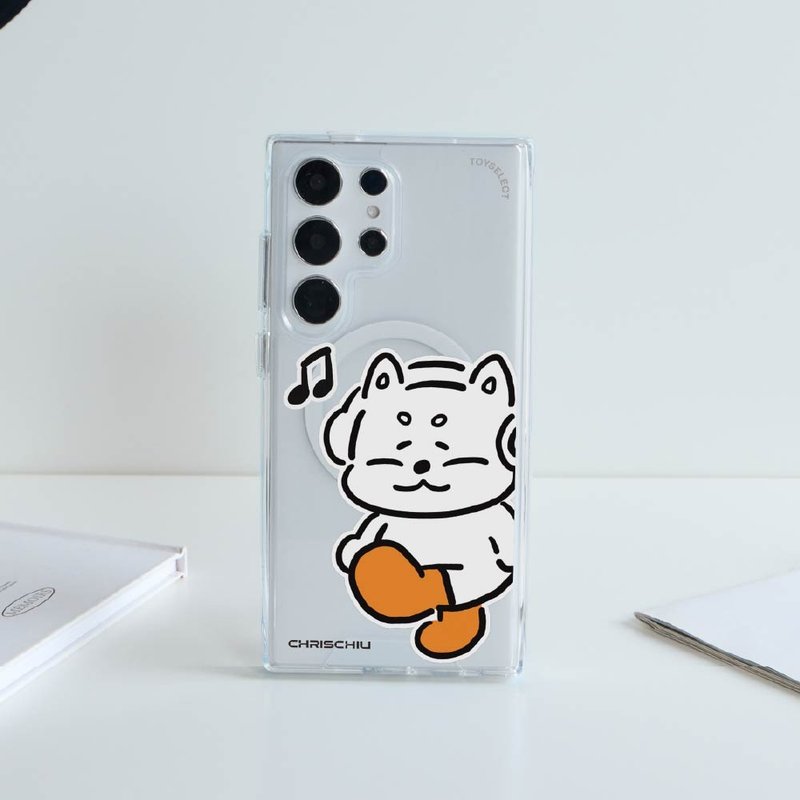 CHRISCHIU MOMOちゃん 楽しいステップ 耐衝撃クリア SAMSUNGスマホケース - スマホケース・カバー - プラスチック 多色