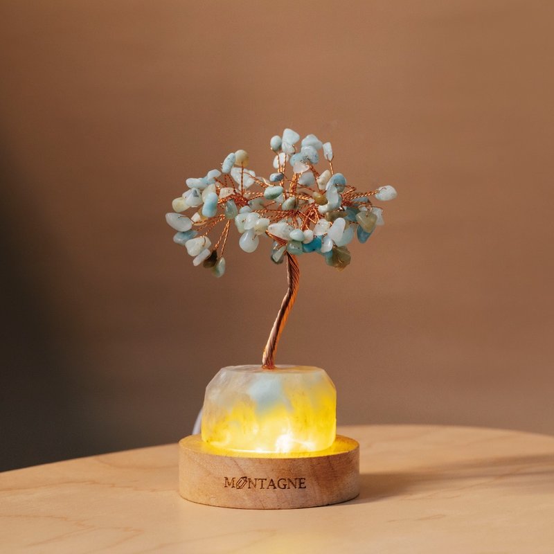 （開けないでください）【モンターニュ】原石水晶樹｜石｜知恵。バランス - 置物 - クリスタル 