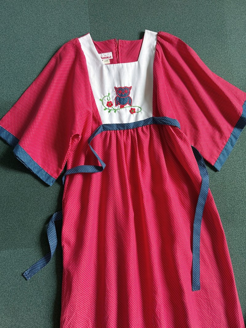 70年代經典版型 寬袖子  Maxi dress from USA - 洋裝/連身裙 - 棉．麻 