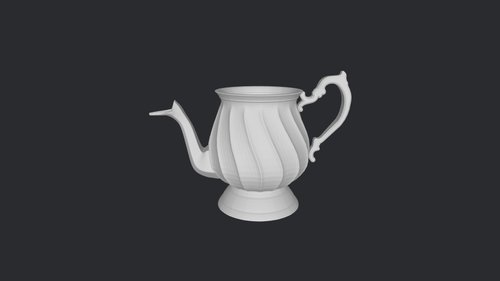 Rina Vellichor Miniatures 3D MODEL Miniature teapot without lid model | Miniature 3D models ready to print