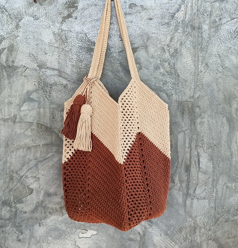 Woven drawstring bag in bright, juicy colors. - 側背包/斜孭袋 - 棉．麻 