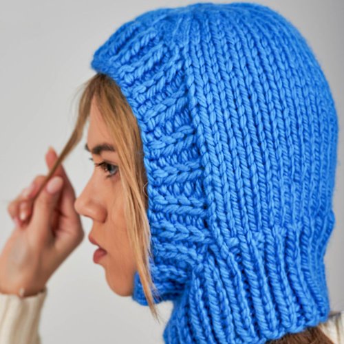 MacAlice Knitted balaclava. Blue color