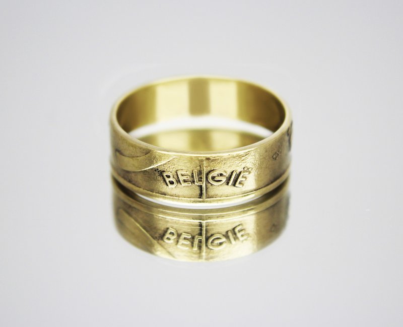 Belgium Coin Ring 20 francs 1994 coin rings for men coin rings for women - 戒指 - 其他金屬 