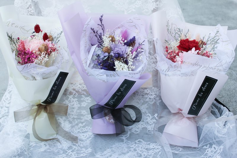 Flower buds with no carnations / Mother's Day bouquet / dry flowers card / pre-order offers - ตกแต่งต้นไม้ - พืช/ดอกไม้ 