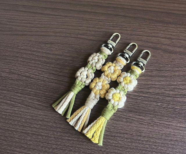 Macrame Keychain, Eco Friendly Gifts, Purse Charm, Macrame Keyring, Bag  Charm, Key Ring, Key Chain, Bridesmaid Gifts, Woven Keychain