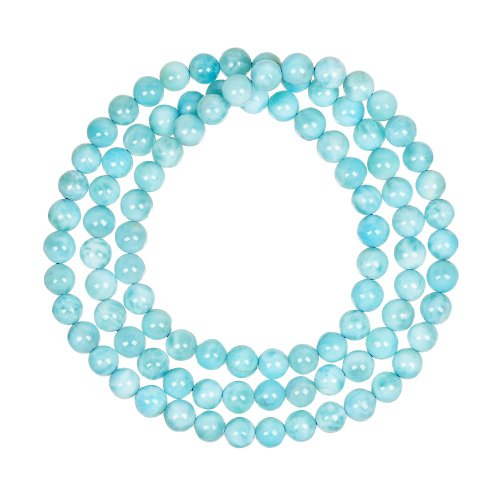 正佳珠寶 Gemsrich Jewelry 【正佳珠寶】海紋石 拉利瑪 頂級冰海藍 5.8-6.3mm 三圈