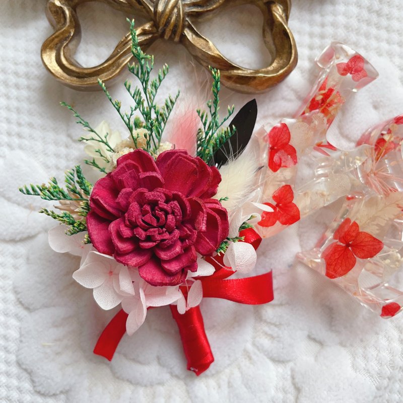 Hey Bonnie結婚胸花 乾燥胸花 客製化胸花 畢業胸花 伴郎 伴娘 - 乾燥花/永生花 - 植物．花 多色