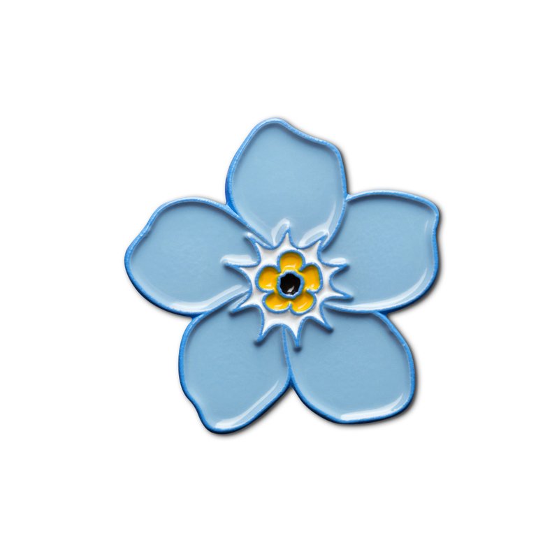 Enamel Pin Forget Me Not - 徽章/別針 - 琺瑯 藍色