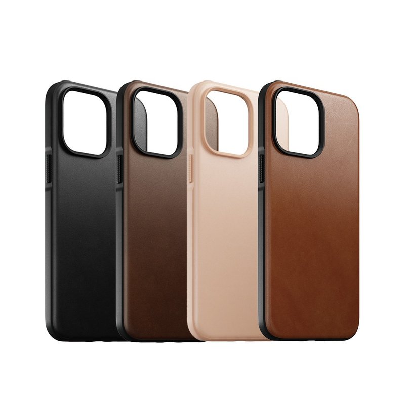 [NOMAD USA] Carefully selected Classic leather protective case-iPhone 14 series - Phone Cases - Genuine Leather Multicolor