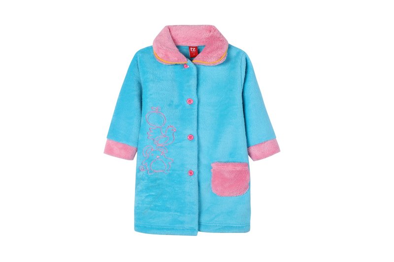 Baby bathrobe and home clothes are the first choice for autumn and winter for 2-5 years old Pingguo Farm - Loungewear & Sleepwear - Polyester Multicolor