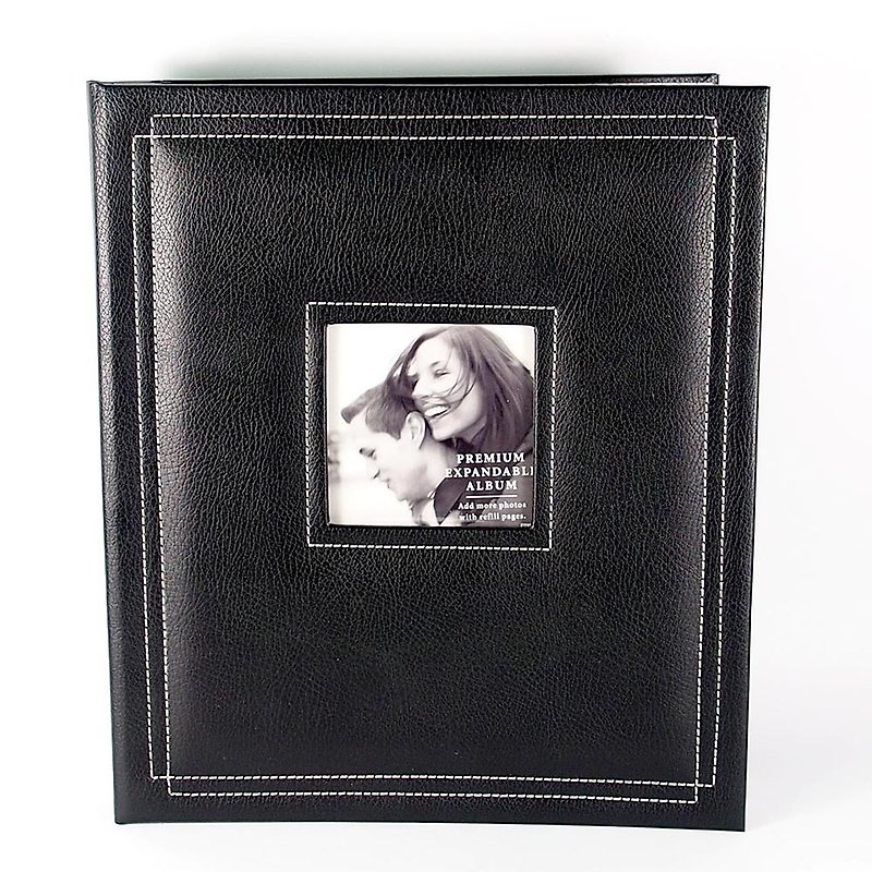 Simple style leather album 16 pages [Hallmark-acid-free album/album can add pages] - Photo Albums & Books - Paper Black