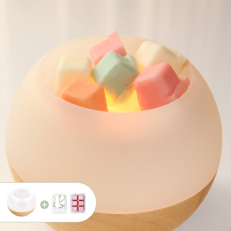 【超取】調香融蠟夜燈 禮物 調香師 蠟燭 香氛 芳香 禮物 情人 - 香氛蠟燭/燭台 - 木頭 白色