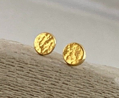 K24 Pure Gold Moon ◇小さな純金の満月◇リサイクルK24厚めのスタッド