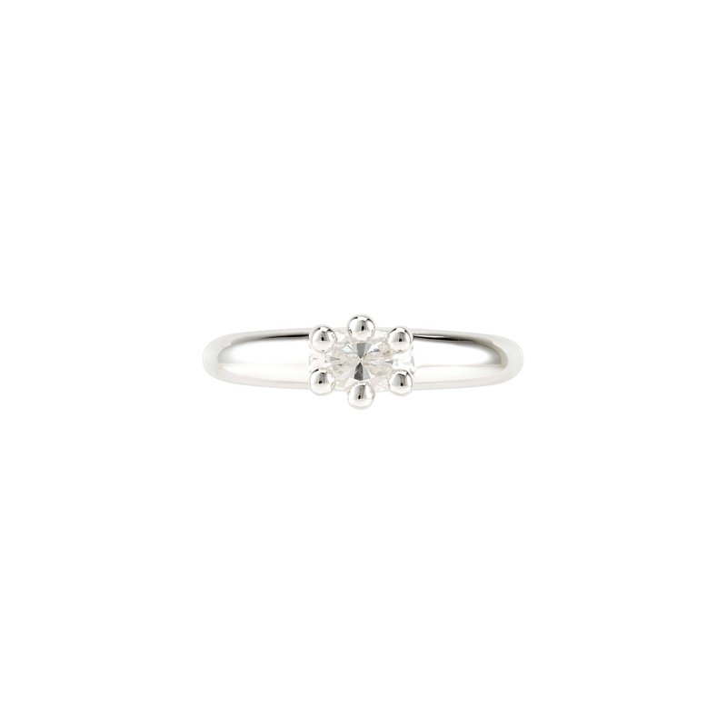 haime lace ring (cubic 6*4mm) original silver - 戒指 - 純銀 多色